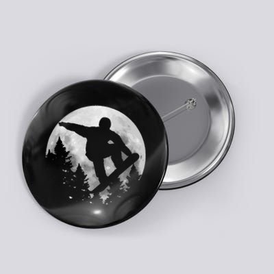 Snowboard Moon vintage Freestyle Snowboarding Button