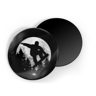 Snowboard Moon vintage Freestyle Snowboarding Magnet