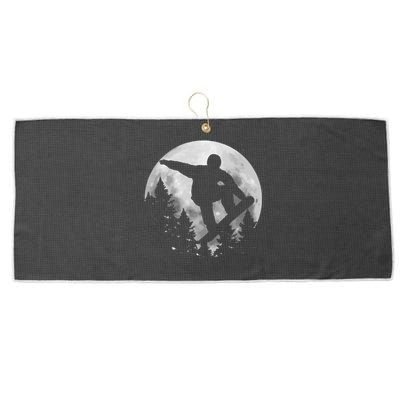 Snowboard Moon vintage Freestyle Snowboarding Large Microfiber Waffle Golf Towel