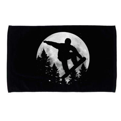 Snowboard Moon vintage Freestyle Snowboarding Microfiber Hand Towel