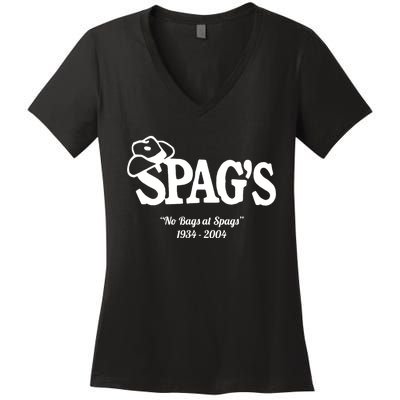 Spags Massachusetts Vintage Retro Company Worcester Women's V-Neck T-Shirt