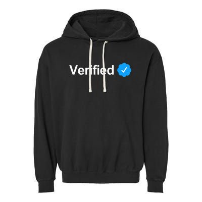 Social Media Verified Account Check Mark Garment-Dyed Fleece Hoodie