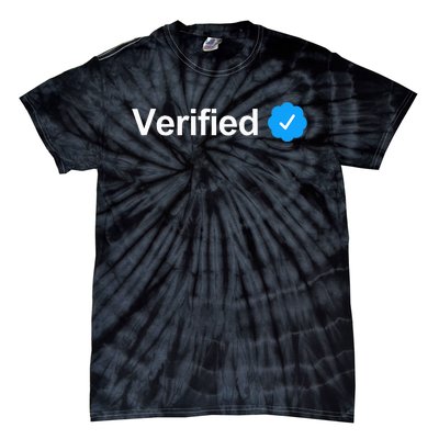 Social Media Verified Account Check Mark Tie-Dye T-Shirt