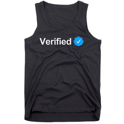 Social Media Verified Account Check Mark Tank Top