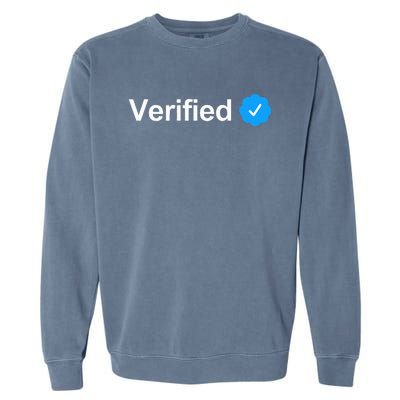 Social Media Verified Account Check Mark Garment-Dyed Sweatshirt