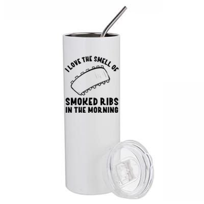 Smoking Meat Vintage Barbecue Lover Bbq Ribs Gift Stainless Steel Tumbler