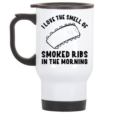 Smoking Meat Vintage Barbecue Lover Bbq Ribs Gift Stainless Steel Travel Mug