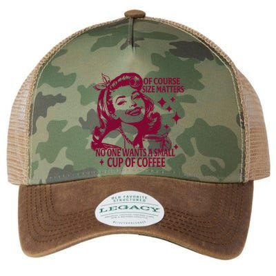 Size Matters Vintage Retro Housewife Funny Coffee Sarcastic Legacy Tie Dye Trucker Hat