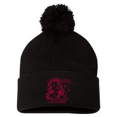 Size Matters Vintage Retro Housewife Funny Coffee Sarcastic Pom Pom 12in Knit Beanie