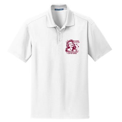 Size Matters Vintage Retro Housewife Funny Coffee Sarcastic Dry Zone Grid Polo