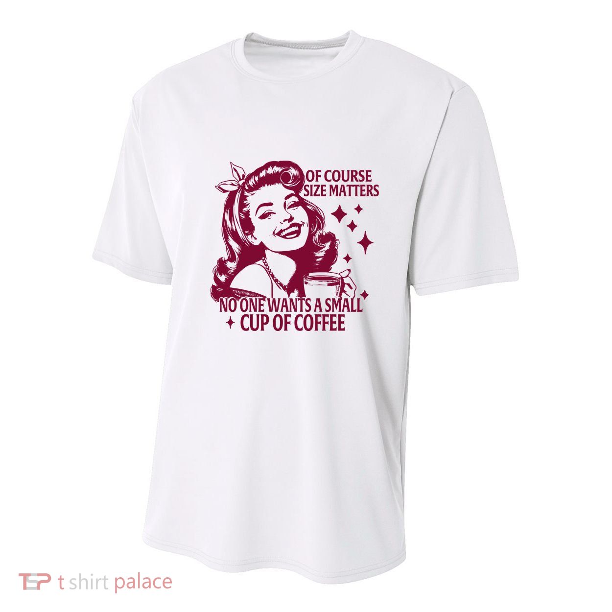 Size Matters Vintage Retro Housewife Funny Coffee Sarcastic Youth Performance Sprint T-Shirt