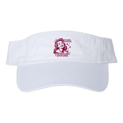 Size Matters Vintage Retro Housewife Funny Coffee Sarcastic Visor