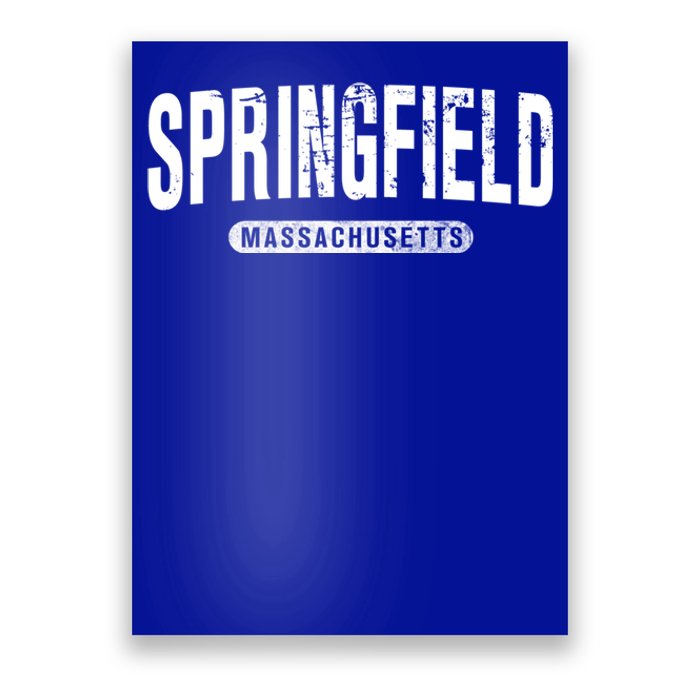 Springfield Massachusetts Vintage University College Style Gift Poster