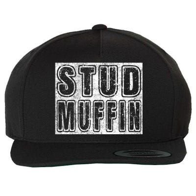 Stud Muffin Vintage Graphic Muffin Pun Meaningful Gift Wool Snapback Cap