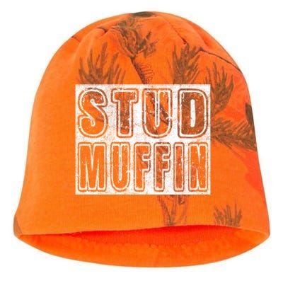 Stud Muffin Vintage Graphic Muffin Pun Meaningful Gift Kati - Camo Knit Beanie