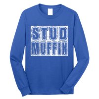 Stud Muffin Vintage Graphic Muffin Pun Meaningful Gift Long Sleeve Shirt