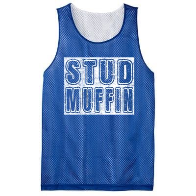 Stud Muffin Vintage Graphic Muffin Pun Meaningful Gift Mesh Reversible Basketball Jersey Tank