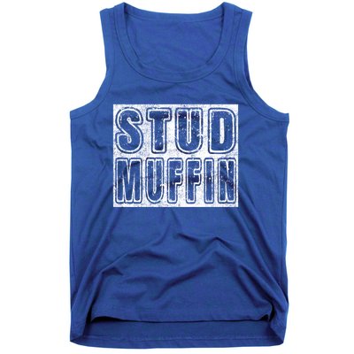 Stud Muffin Vintage Graphic Muffin Pun Meaningful Gift Tank Top