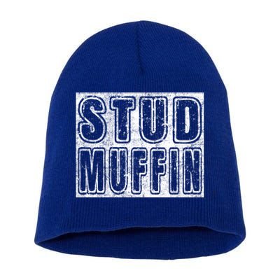 Stud Muffin Vintage Graphic Muffin Pun Meaningful Gift Short Acrylic Beanie