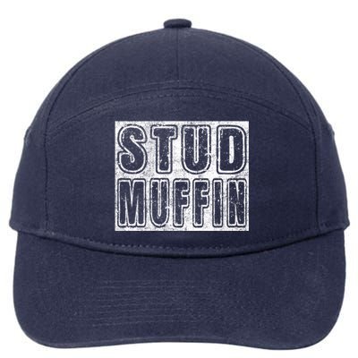 Stud Muffin Vintage Graphic Muffin Pun Meaningful Gift 7-Panel Snapback Hat