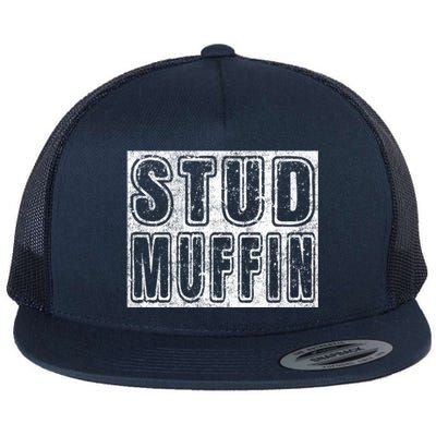 Stud Muffin Vintage Graphic Muffin Pun Meaningful Gift Flat Bill Trucker Hat