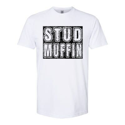 Stud Muffin Vintage Graphic Muffin Pun Meaningful Gift Softstyle CVC T-Shirt