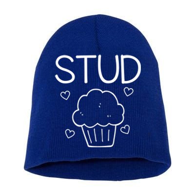 Stud Muffin Valentines Day Cute Heart Love Funny Gift Short Acrylic Beanie