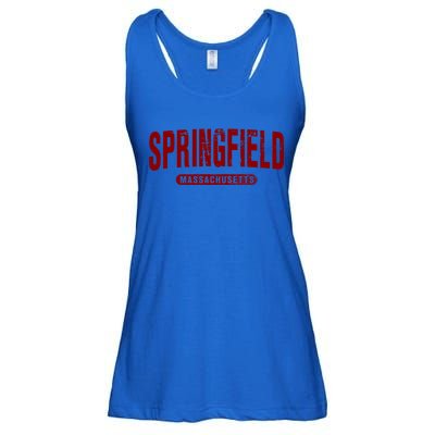 Springfield Massachusetts Vintage University College Style Gift Ladies Essential Flowy Tank