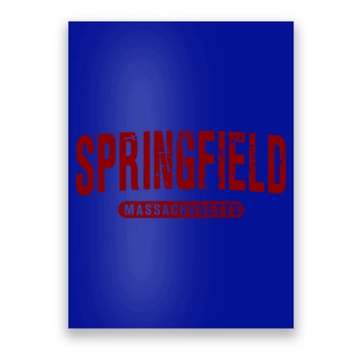 Springfield Massachusetts Vintage University College Style Gift Poster