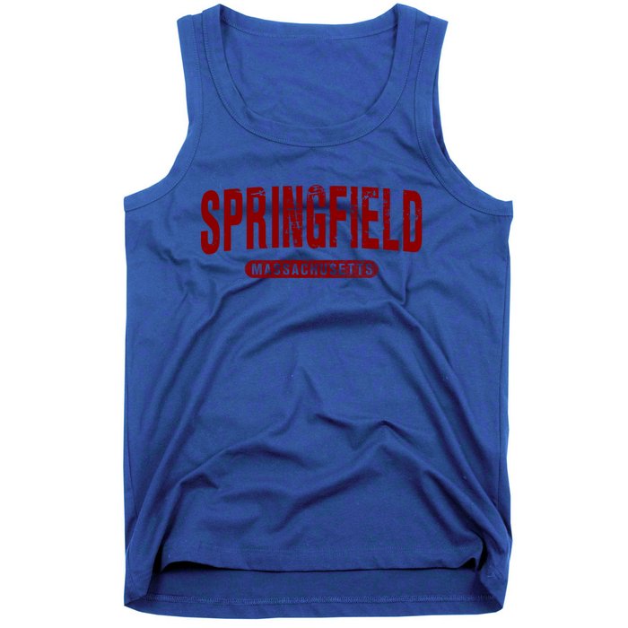 Springfield Massachusetts Vintage University College Style Gift Tank Top