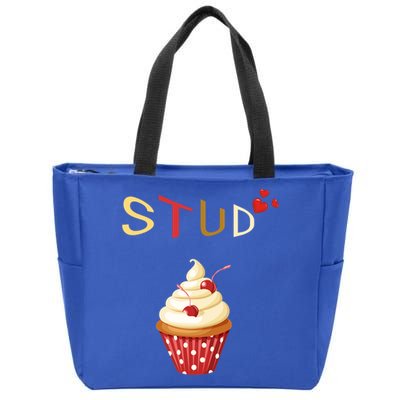 Stud Muffin Valentines Day Funny Heart Love Cute Gift Zip Tote Bag