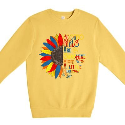 Sunshine Mixed With Hurricane Scorpio Birthday Gift Premium Crewneck Sweatshirt