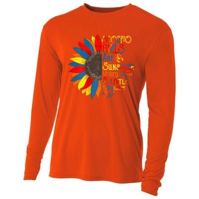 Sunshine Mixed With Hurricane Scorpio Birthday Gift Cooling Performance Long Sleeve Crew