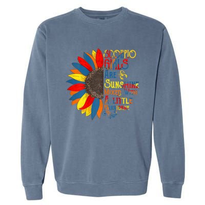 Sunshine Mixed With Hurricane Scorpio Birthday Gift Garment-Dyed Sweatshirt