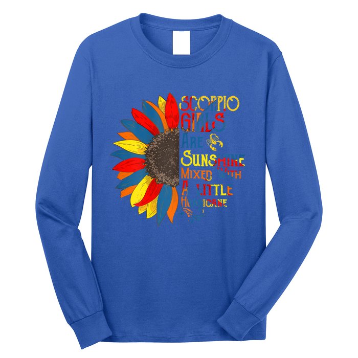 Sunshine Mixed With Hurricane Scorpio Birthday Gift Long Sleeve Shirt