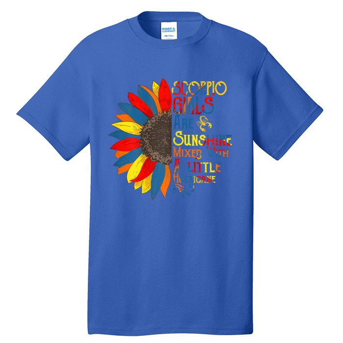 Sunshine Mixed With Hurricane Scorpio Birthday Gift Tall T-Shirt