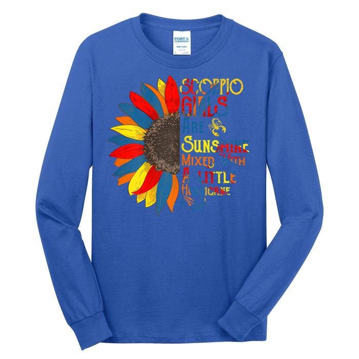 Sunshine Mixed With Hurricane Scorpio Birthday Gift Tall Long Sleeve T-Shirt