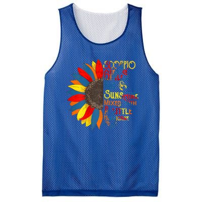 Sunshine Mixed With Hurricane Scorpio Birthday Gift Mesh Reversible Basketball Jersey Tank