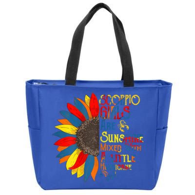 Sunshine Mixed With Hurricane Scorpio Birthday Gift Zip Tote Bag