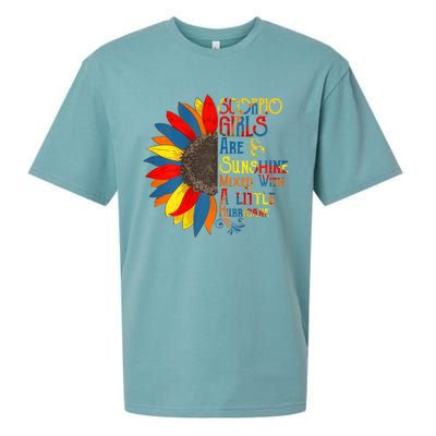 Sunshine Mixed With Hurricane Scorpio Birthday Gift Sueded Cloud Jersey T-Shirt