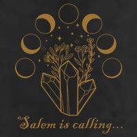Salem Ma Witch Trials 1692 Moon Phase Crystals Witchcraft Gift 7 Panel Mesh Trucker Snapback Hat
