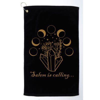 Salem Ma Witch Trials 1692 Moon Phase Crystals Witchcraft Gift Golf Towel