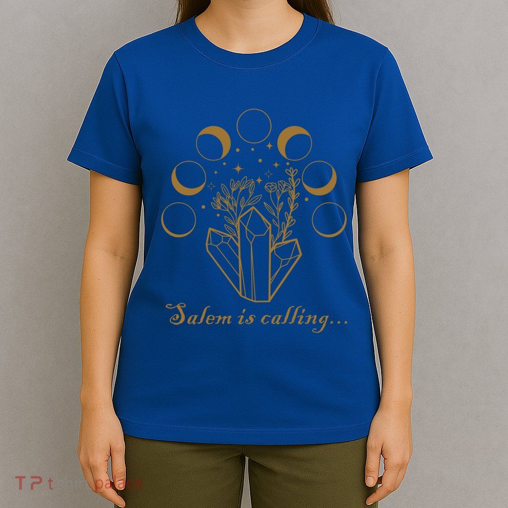 Salem Ma Witch Trials 1692 Moon Phase Crystals Witchcraft Gift T-Shirt