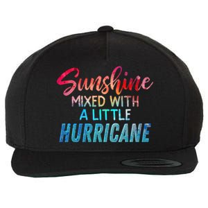 Sunshine Mixed With Little Hurricane Funny Positive Message Cool Gift Wool Snapback Cap