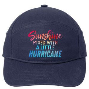 Sunshine Mixed With Little Hurricane Funny Positive Message Cool Gift 7-Panel Snapback Hat