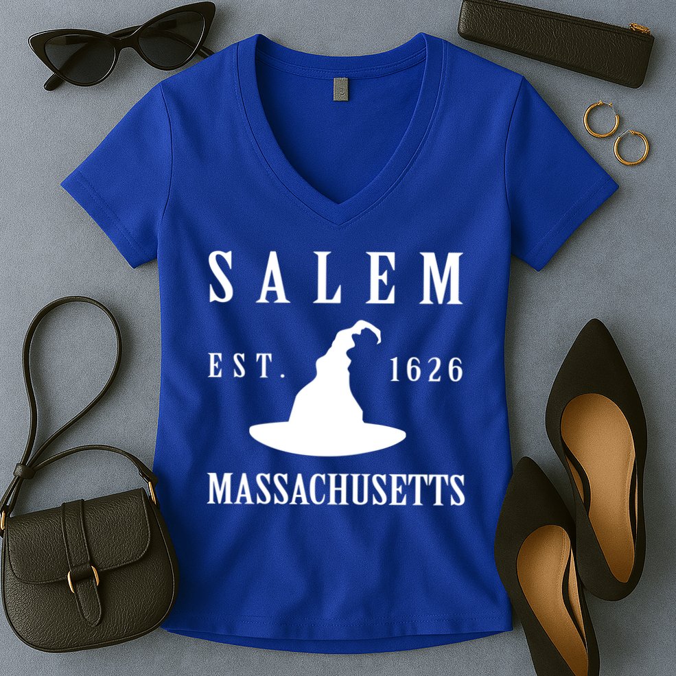 Salem Massachusetts Witch Gift Women's V-Neck T-Shirt