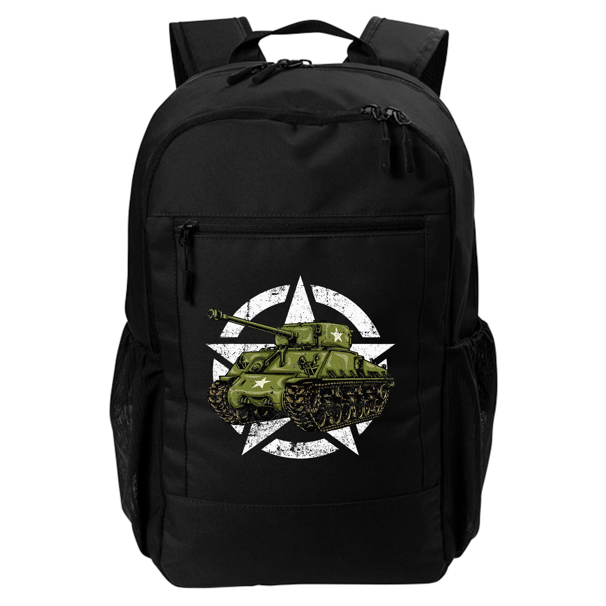 Sherman M4 World War 2 Army Tank Vintage Tank A Military Backpack