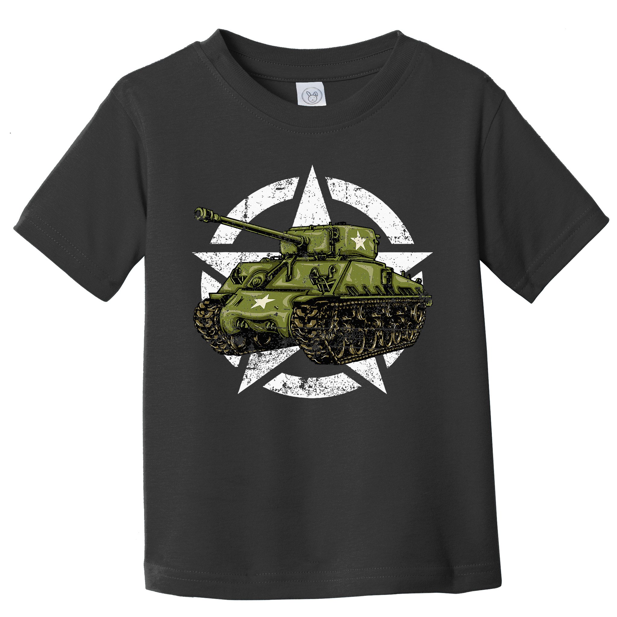 Sherman M4 World War 2 Army Tank Vintage Tank A Military Toddler T-Shirt