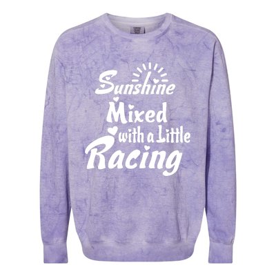 Sunshine Mixed With A Little Racing Colorblast Crewneck Sweatshirt