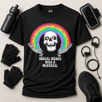 Social Media Was A Mistake Cooling Performance Crew T-Shirt
